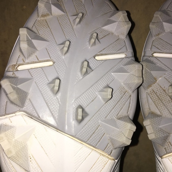 UA Leadoff Low RM Cleats White Silver Men Sz 9.5 - Picture 10 of 16